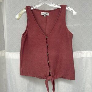 Madewell Texture & Thread XS Dusty Rose Sleeveless Tank